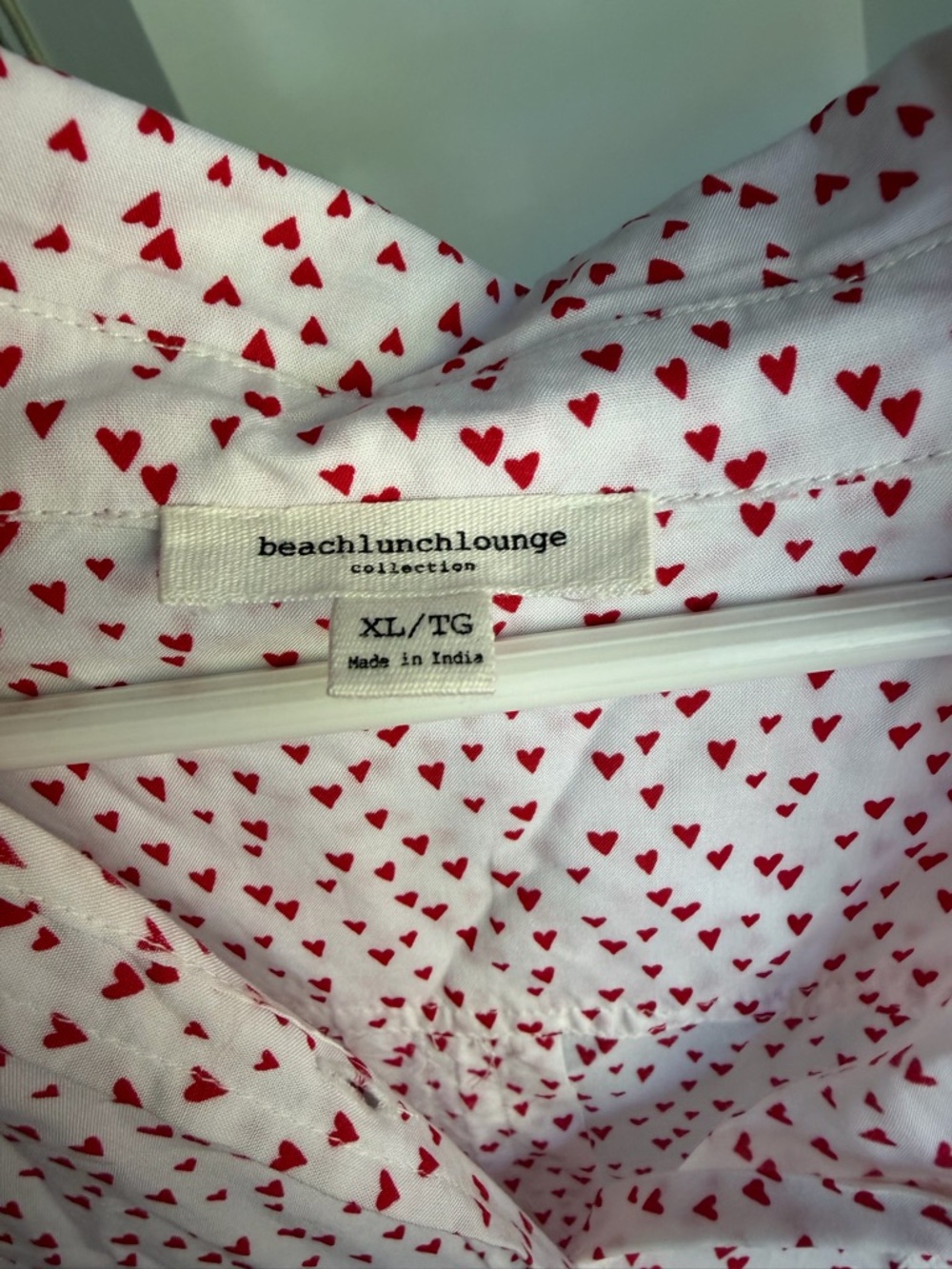 beachlunchlounge White Blouse with Red Heart Print - Picture 5 of 5